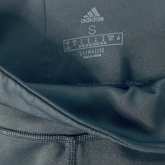 Women's Adidas Climalite 7/8 Legging  in Black w/3 white stripes Size Small - Picture 6 of 6